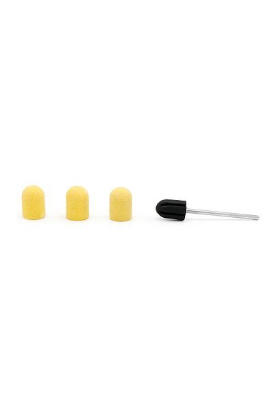 global fashion Set of holder and 3 spare emery boards for electric nail file, 10*15mm, grit 100