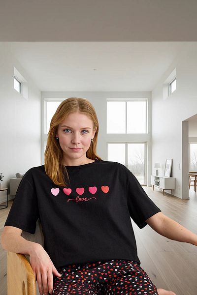 PayBuy Women's Cotton Short Sleeve Crew Neck Pajama Set Long Lasting Premium Quality Distinguished Material