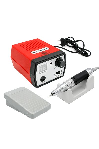 global fashion Nail drill, Electric file, ZS-713, Global Fashion 65W, 35000 rpm, Red