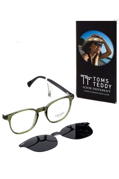 Toms Teddy Tt067 C405P 48Ekt Unisex Polarized Clip-On Blue Light Protection Screen Glasses (Smoked)