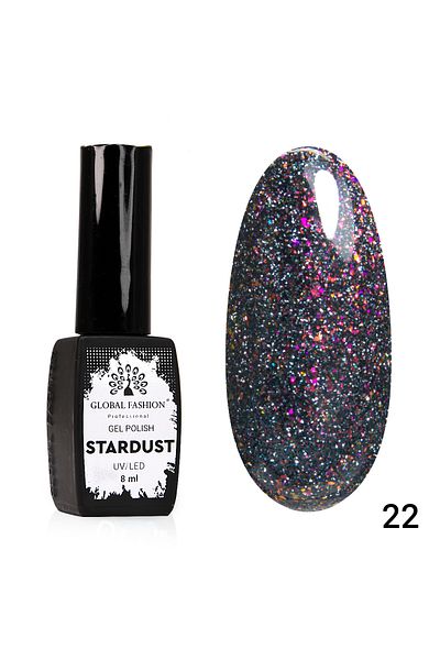 global fashion Oja semipermanenta Stardust, reflectorizant, Global Fashion 8ml, 22