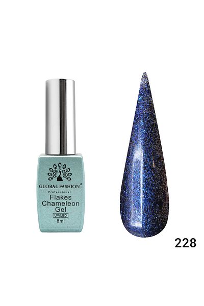 global fashion Oja semipermanenta Flakes Chameleon 8ml, 228