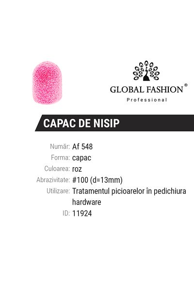 global fashion Spare sandpaper for electric router, 13*19 mm, grit 100, 1 pc, pink