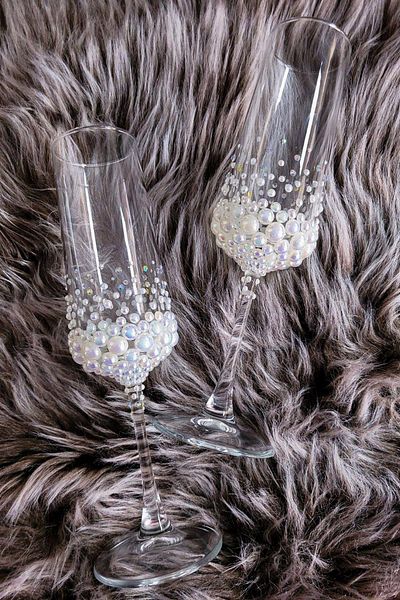Paşabahçe 2Pcs Pearl Detailed Handcrafted Decorated Elegant Glass Presentation Soft Drink Cup 195ml