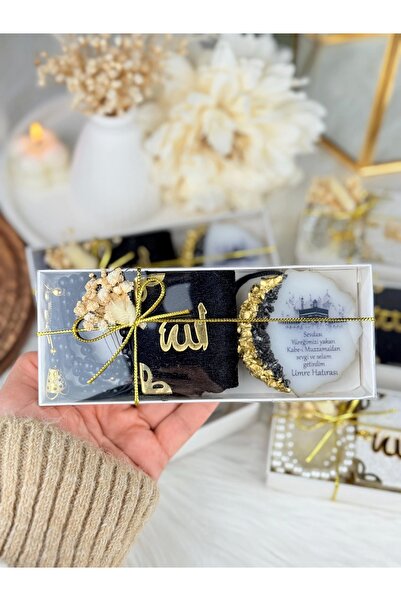 ArmoniResinArt Kişiye Özel Üçlü Set: Mini Kur’an, 99’luk Tesbih ve Epoksi Mag...
