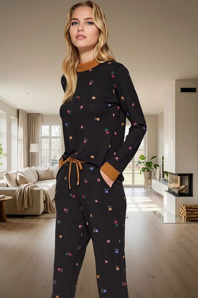 PayBuy Women's Floral Cotton Pajamas Set Comfortable Home Wear Set Distinguished Material Long-Lasting