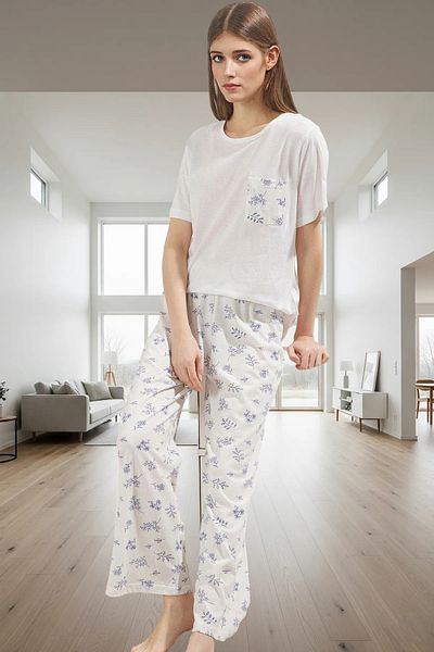 PayBuy Women's Maternity Pajama Set 100% Cotton Floral Pattern Comfortable Distinguished Material Modern Style