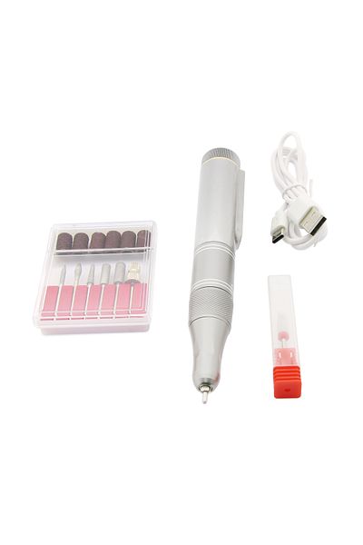 global fashion Electric manicure file, battery-operated JF-108, 35000 rpm, gray