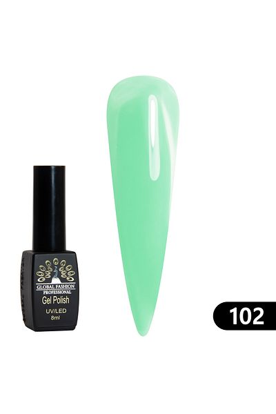 global fashion Oja semipermanenta BLACK ELITE, Global Fashion 8 ml, 102