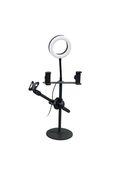 global fashion Circular lamp with tripod, LED SP-45, phone holder, USB, selfie, make-up