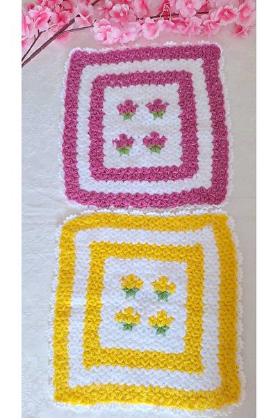 SOUL BY A&B Hand Knitted 2-Pack Bath Towel Bath Scrub Mother Father Dowry Towel Soft