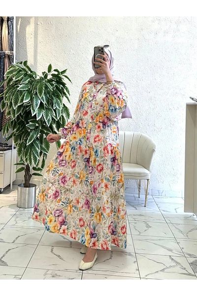Oxygen Scarfs Women's Jasmine Flower Garden Hijab Dress