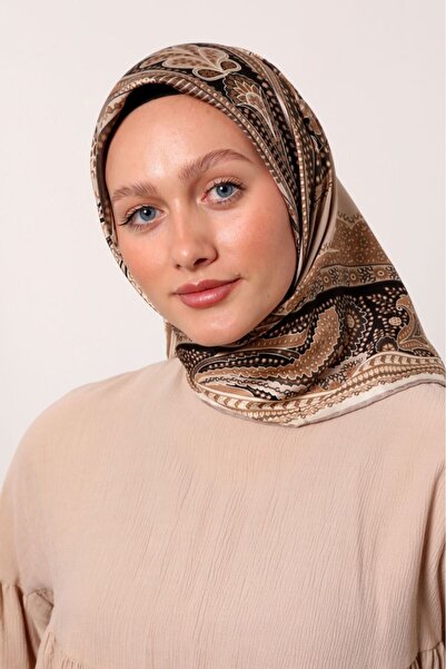 Levidor Yeni Etnik Desenli Trend Twill Eşarp