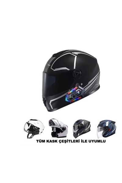 Serreha SR20 Max Motor Kask Kulaklık RGB Bluetooth Motosiklet Kulaklık Intercom 2 Kişi Eşleşme
