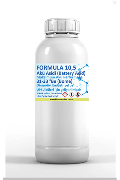 FORMULA ONBUÇUK Akü Asiti 1 Kg Asitli Su 31 Bome