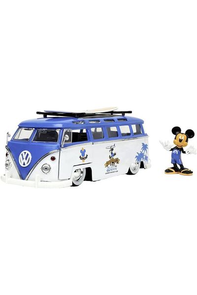 Jada Volkswagen VW T1 Bus with Mickey Mouse Figure 1:24 253075001