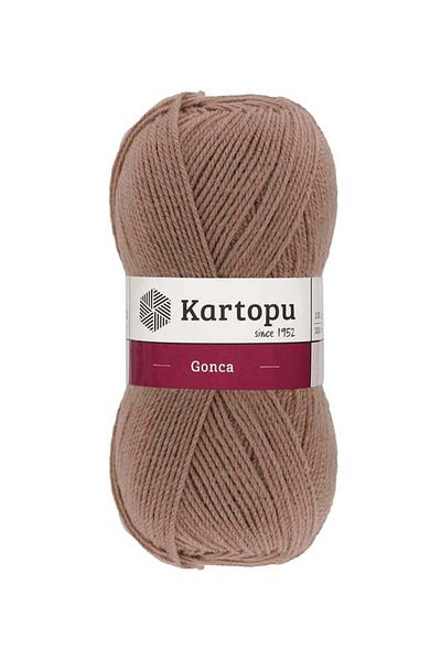 Kartopu K885 Gonca Yarn – 100g Soft Acrylic, 300m – Coffee with Milk