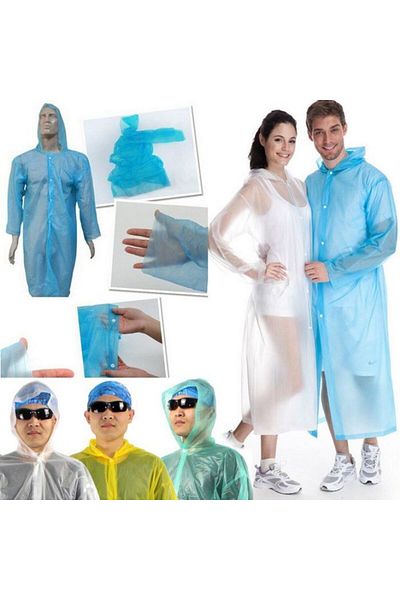 ForWhat Disposable Snap Raincoat for Office Home Office People