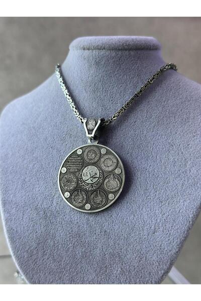 Marvel Gold & Silver 925 Ayar Gümüş Özel Muhafız Tasarım Koruma Madalyon Kolye