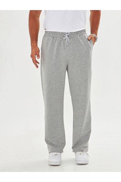 ZİNOX Men's 2 Thread Baggy Plain Lace-Up Comfortable Sweatpants