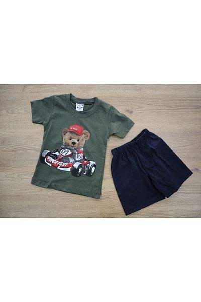 Vita Bella Luxe Children's Bear and Car Detailed Shorts Set