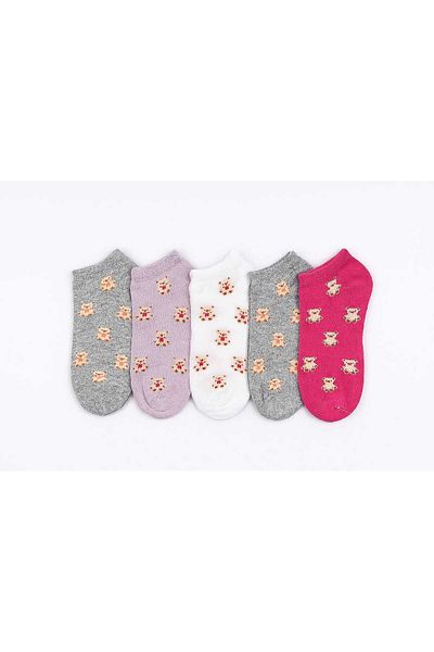 NESA 5 Pairs Women's Cotton* Patterned Short Socks