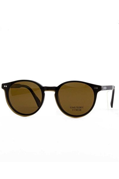 Toms Teddy Tt069 C202P 48Ekt Unisex Polarized Clip-On Blue Light Protection Screen Glasses (Brown)