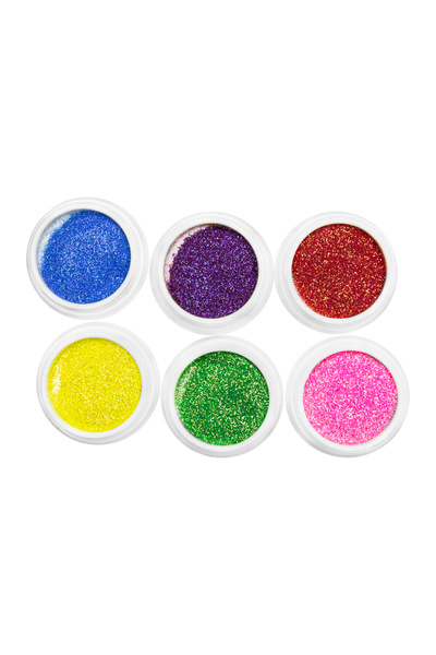 global fashion Σετ λεπτής γκλίτερ νυχιών, Global Fashion, 6 χρώματα