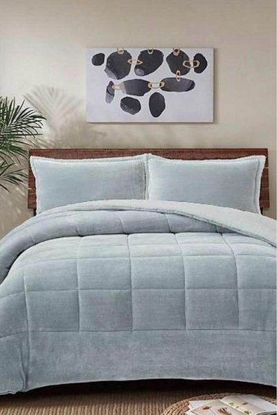 Çeyiz Diyarı Pumi Single Duvet Set 180X230 cm Gray