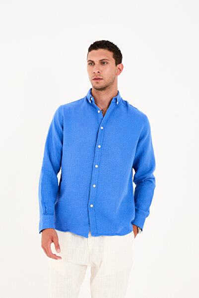 No Way Erkek Müslin Kumaş %100 Pamuk Cepsiz Gömlek