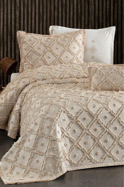 Çeyiz Diyarı Комплект единично легло Dowry Land Alara Pique Cappuccino