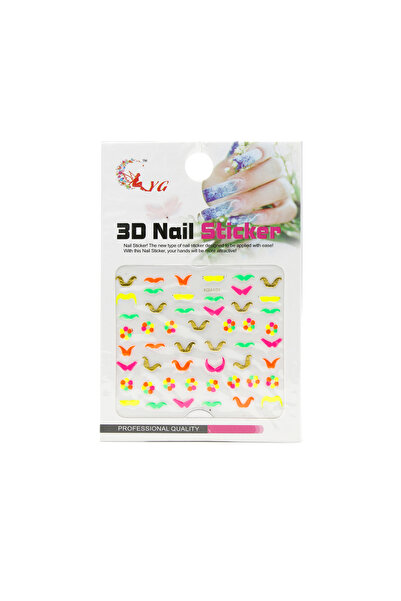 global fashion Sticker decor unghii 3D, Nail Sticker, neon