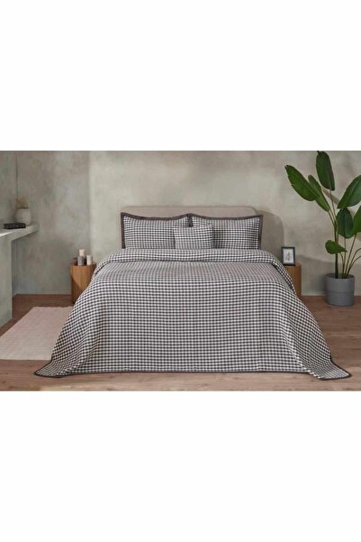 Özdilek Bedspread Plaid Gray Double Size