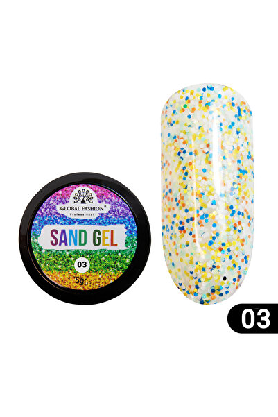 global fashion Gel UV color unghii, Sand, Global Fashion, 5g, 03