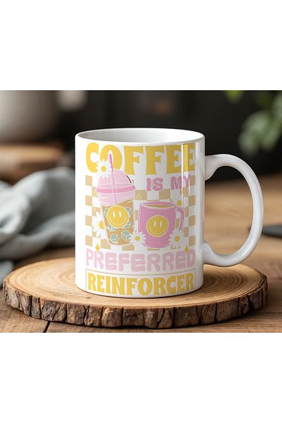 BB TRADE Coffee Is My Designed White Ceramic Printed Mug 330ml