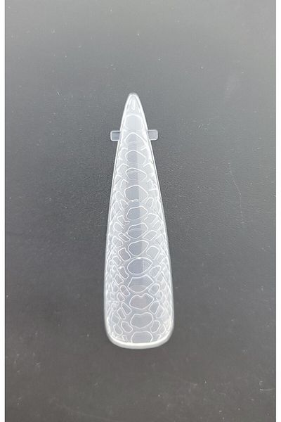 global fashion Reusable tips for nail extensions, set of 120 pieces, stiletto, snake print