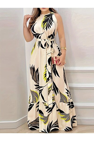 Welsoft Φόρεμα με σχέδια σε μεγάλο μέγεθος