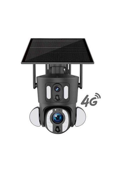 SmartHub 1 كاميرا مراقبة طاقة شمسية 4K بشريحة بيانات 4G - عدستين ثابته ومتحركه بتقنية الزوم 20X