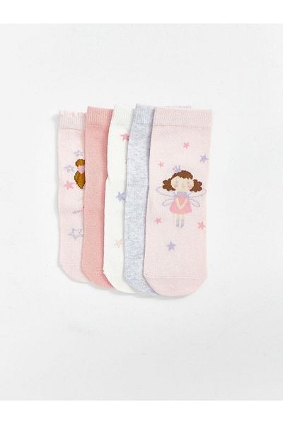 LC Waikiki Printed Baby Girl Socks 5-Piece (S5)