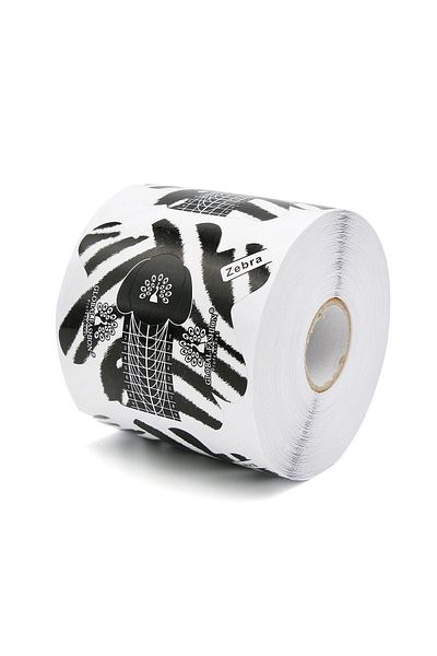 global fashion Sabloane unghii constructie din hartie, gel, acril, zebra, 300 buc