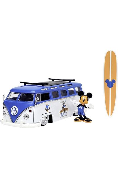 Jada Volkswagen VW T1 Bus with Mickey Mouse Figure 1:24 253075001