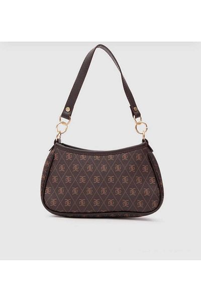mlio Farme Monogram Brown Baguette and Crossbody Bag