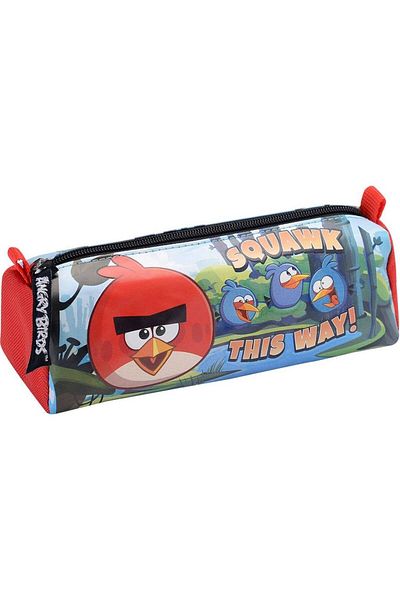 Hakan Çanta Angry Birds Licensed Single Compartment Cylinder Pen Bag, Pen Holder, Pencil Case
