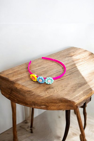 AYMETA Children's Crown in Bright Colors with Flower Figures