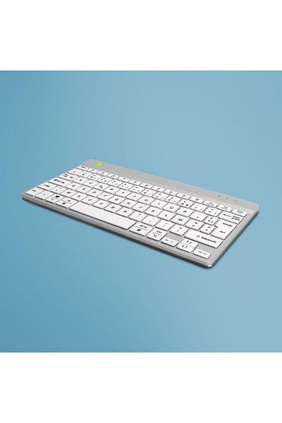 Inna marka Ergonomiczna klawiatura R-Go Tools Compact Break, AZERTY (FR), Bluetooth, biała, RGOCOFRWLWH