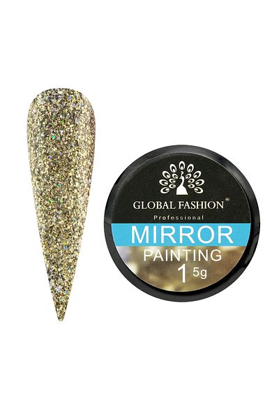 global fashion Gel vopsea unghii, cu efect de oglinda, Mirror, Global Fashion, 5g, 01
