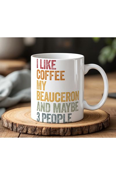 BB TRADE I Like Coffee Designed White Ceramic Printed Mug 330ml