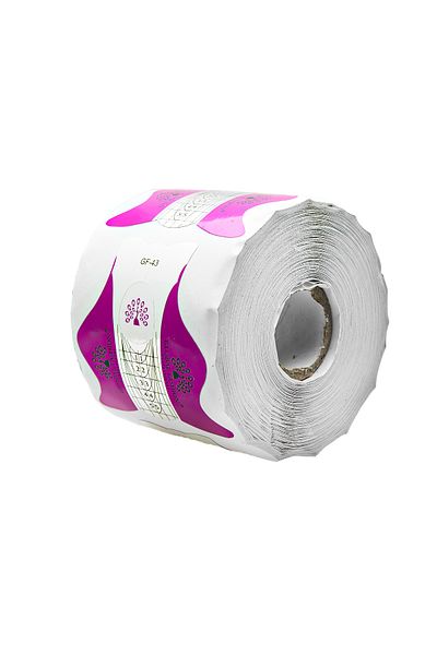 global fashion Sabloane unghii constructie din hartie, gel, polygel, GF-43, violet, 300 buc