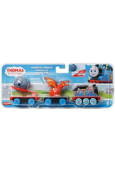 Thomas And Friends Thomas Trainer & Friends, Medieval Thomas, or Locomotive and 2 Wagons