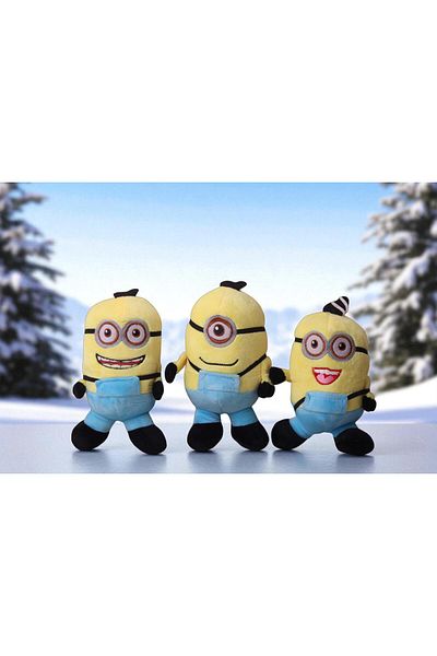 e-life shop Despicable Me Minions Despicable Me Stuart Dave Bob 3-Piece Plush Toy Sleeping & Playmate